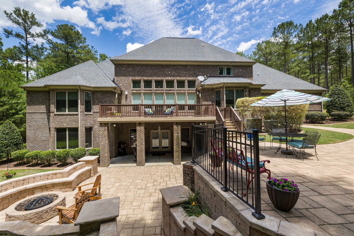 Modern outdoor living area with seating